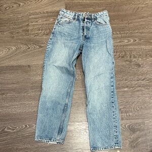 Zara Light Blue Straight Jeans